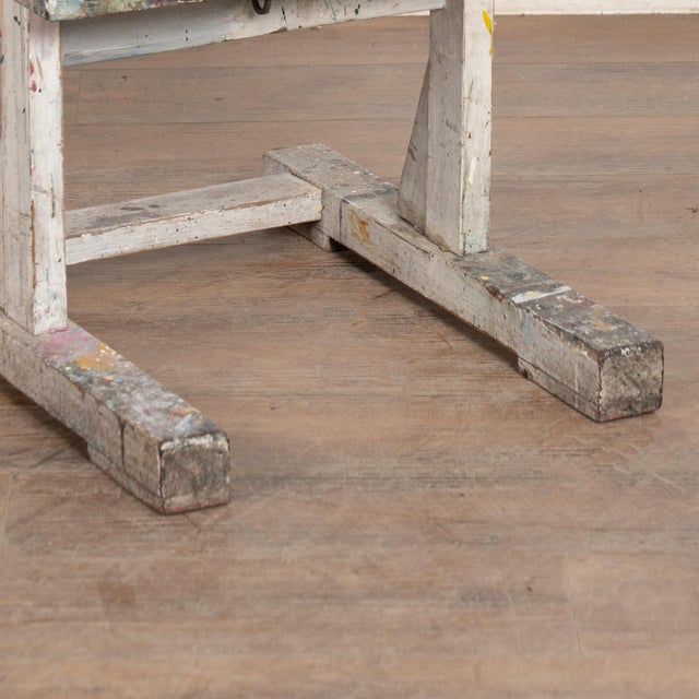 Late 19th Century White Antique Wood Painter's Easel For Sale - Image 10 of 12