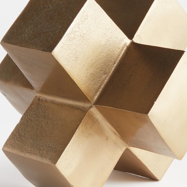 A geometric marvel, this threedimensional plus sign sculpture is a bold accent in a warmGold finish. Place atop a stack of...