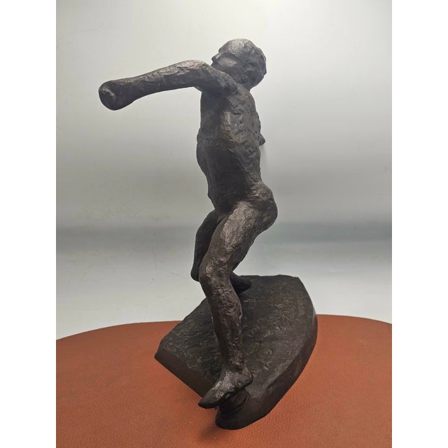 Bronze Figure of Athlete by Gustav Janson, 1960s For Sale - Image 4 of 11