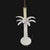 Serge Roche Vintage Palm Beach Regency White Porcelain Palm Tree Table Lamp For Sale - Image 4 of 16