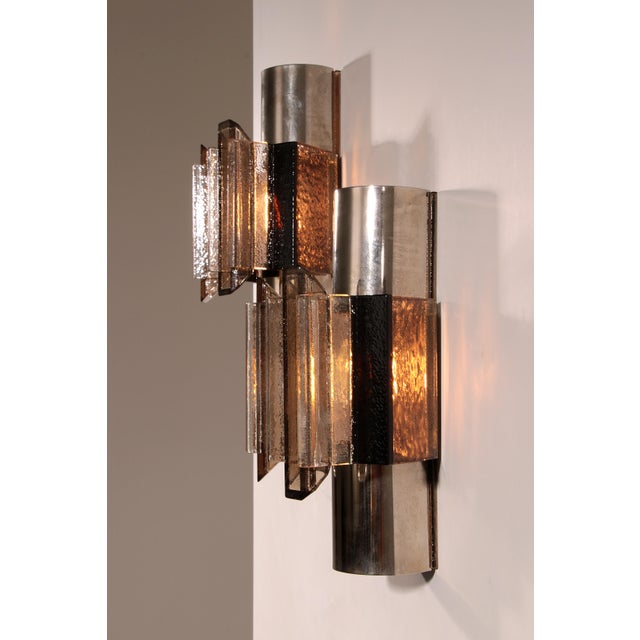 Metal Space Age Danish Wall Sconces by Claus Bolby for Cebo Industri, 1970s, Set of 2 For Sale - Image 7 of 9