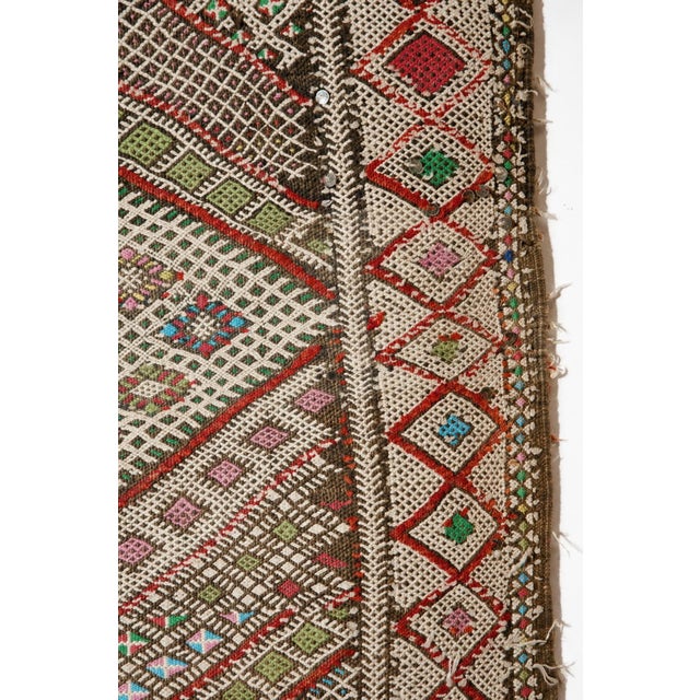 Camel Vintage Moroccan Zemmour Hanbel Tribal Runner Rug, Circa 1960s For Sale - Image 8 of 17