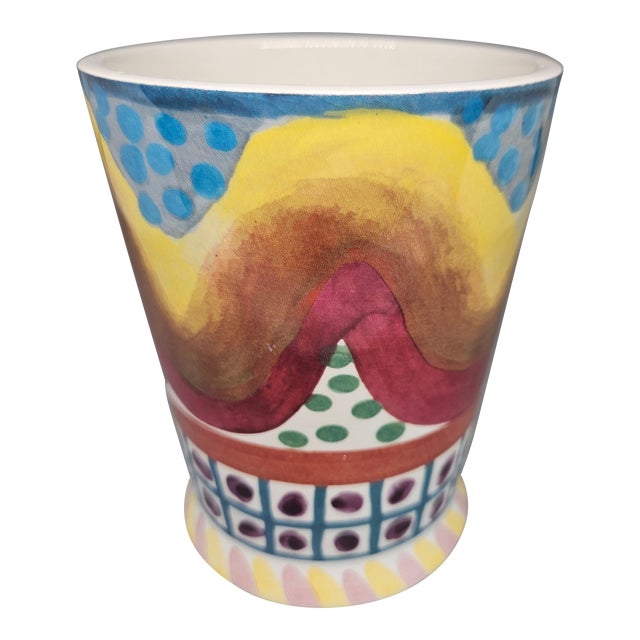 Vintage McKenzie-Childs Ceramic Holder For Sale