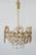 Gilt Brass Facet Cut Crystal Glass Chandelier from Palwa, 1970s For Sale - Image 6 of 15
