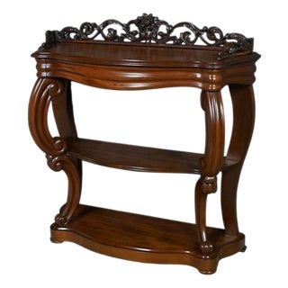 Napoleon III Mahogany Console Table, Late 19th Century For Sale