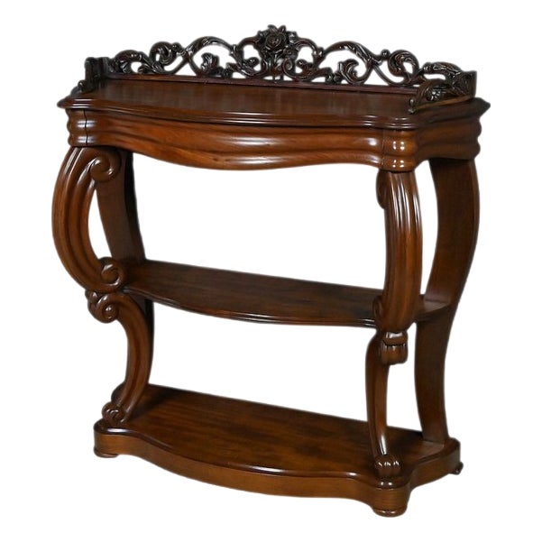 Napoleon III Mahogany Console Table, Late 19th Century For Sale