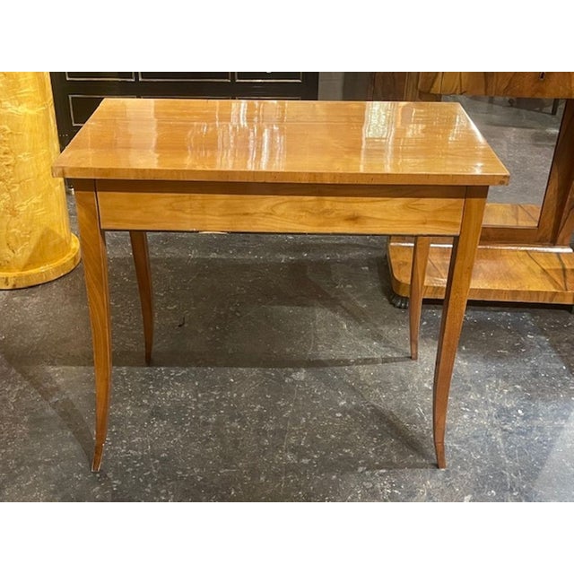 Wood 19th C. Biedermeier Fruitwood Side Table For Sale - Image 7 of 7