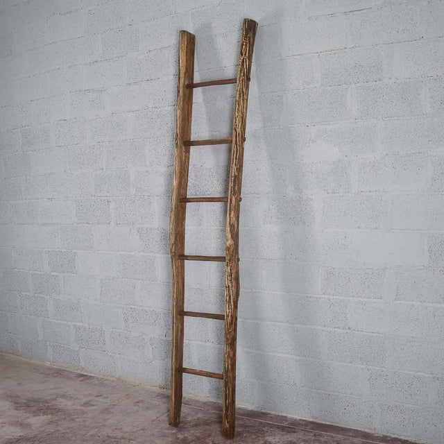 Brown Antique 20th Century Wooden Ladder, Italy For Sale - Image 8 of 18
