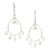 Beaded Diamond Drop Earrings in 18k Solid White Gold- A Pair For Sale