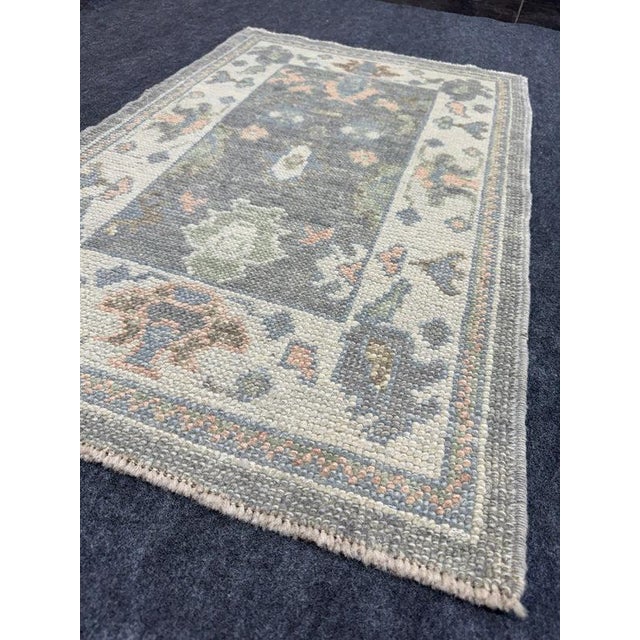 Turkish Oushak Rug 2'2" x 3'4" For Sale - Image 4 of 6
