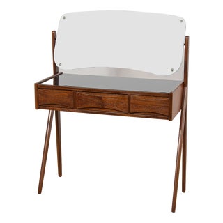 Mid-Century Modern Teak Dressing Table with Mirror by Arne Vodder for Ølholm Møbelfabrik, Denmark, 1960s For Sale