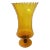 1970s Italian Empoli Optic Glass Amber Vase For Sale