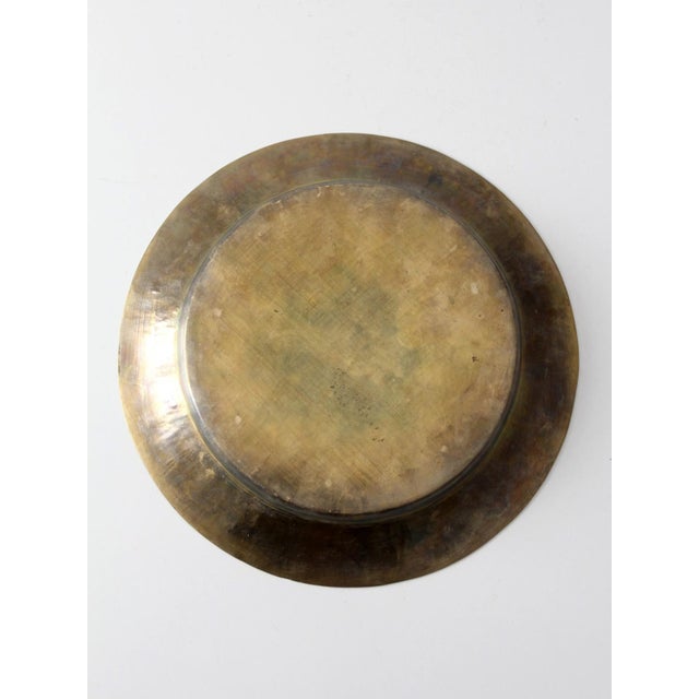 Vintage Engraved Brass Plate For Sale - Image 4 of 8