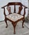 Statesville Chair Company Statesville Co Mahogany Corner Chair Vintage Queen Anne Style Accent Slip Seat For Sale - Image 4 of 16