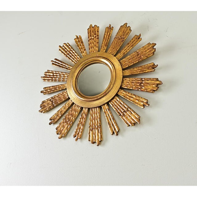 Italian 19th Century Giltwood Sunburst Mirror For Sale - Image 4 of 6