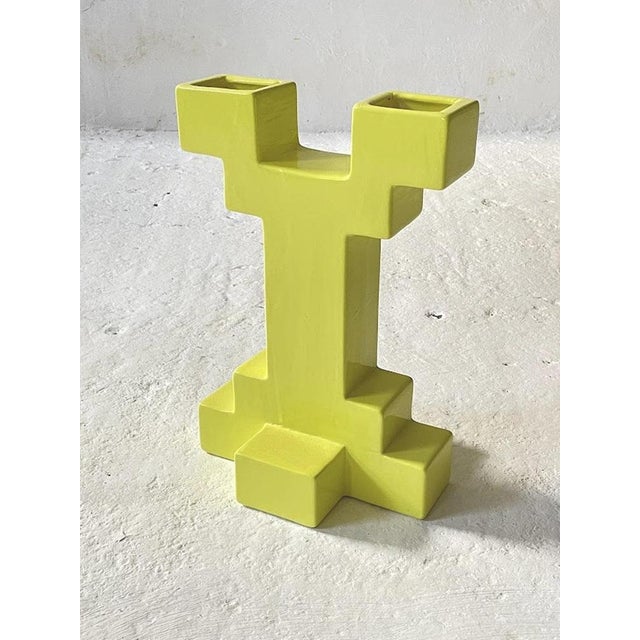Postmodern Postmodern Ceramic Atzeco Vase by Florio Keramia, 1990s For Sale - Image 3 of 9