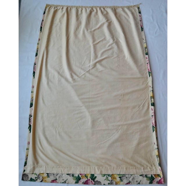 1950 Floral Cotton Curtain Panel "Saison Happily Married Fabrics" For Sale - Image 4 of 13