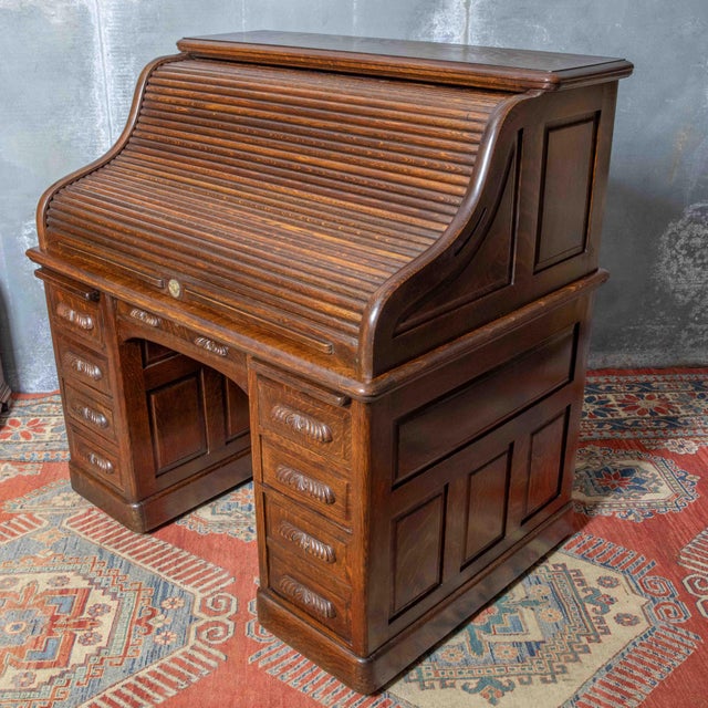 Roll Top Desk from Maples & Co., 1906 For Sale - Image 6 of 18