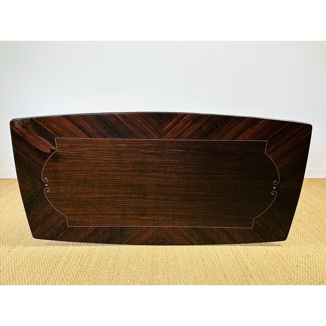 Art Deco Dining Table in Macassar Ebony, 1940s For Sale - Image 6 of 18