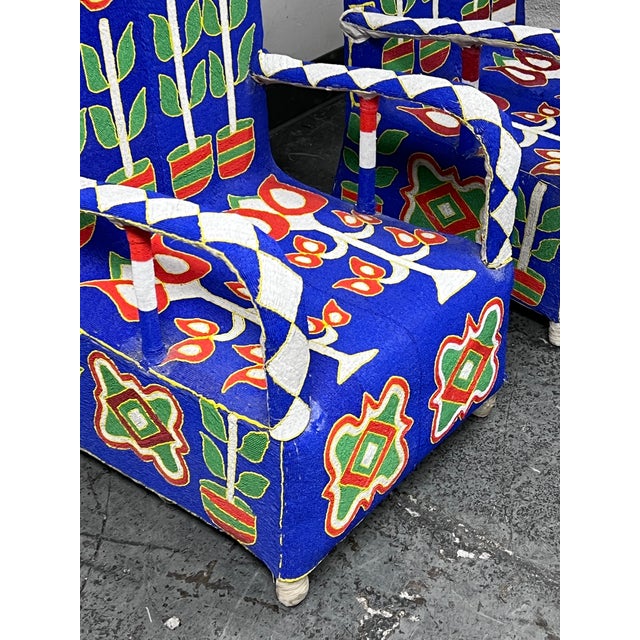 Nigerian Yoruba Tribal Hand Beaded Chairs From Luingisa African Gallery