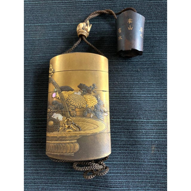 This exquisite four-case lacquered inro was dated to the latter part of 18th century to early 19th century (Edo period)...