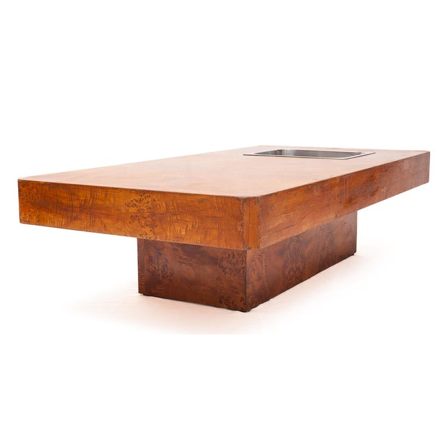 Wood Vintage Elm Burl Coffee Table, 1970s For Sale - Image 7 of 13