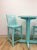 Vintage Bistro Set Turquoise Blue Counter Height Table Two Chairs Outdoor/Indoor For Sale In Tampa - Image 6 of 16