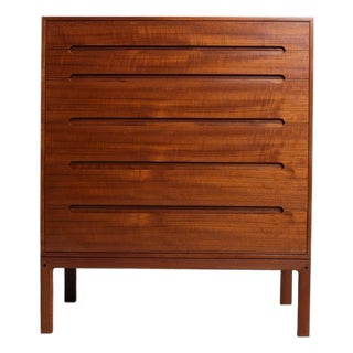 Mid 20th Century Arne Wahl Iversen Danish Modern Teak Six-Drawer Tall Dresser, Attributed For Sale