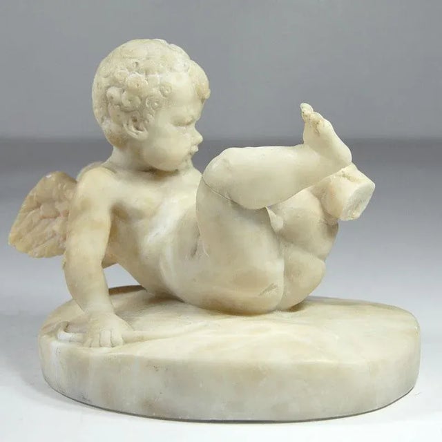 19th Century Italian Alabaster Cherub For Sale - Image 11 of 13