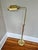 Late 20th Century Hollywood Regency Polished Brass Adjustable Height Pharmacy Floor Lamp With Hooded Shade For Sale - Image 6 of 12