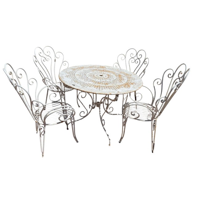 Industrial Sheet Metal Garden Table, 1950s For Sale - Image 3 of 11