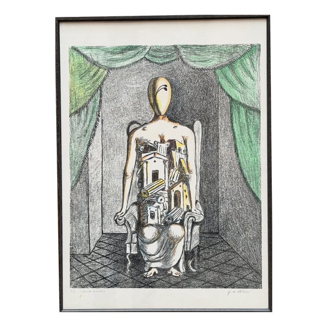 De Chirico, Artist's Proof of the Thinker, Lithograph For Sale