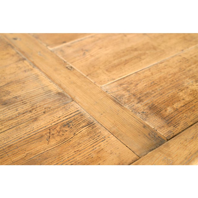 Four Drawer Open Base Serving Table in Bleached Elm For Sale - Image 4 of 9