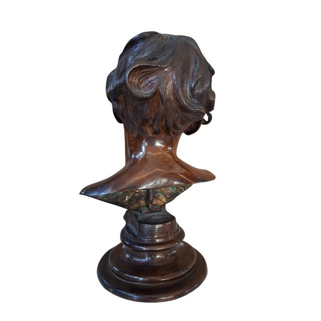 Late 19th Century Vincenzo Gemito Alessandro (Anastolè), Bust of Young Boy, 1890, Bronze For Sale - Image 5 of 15