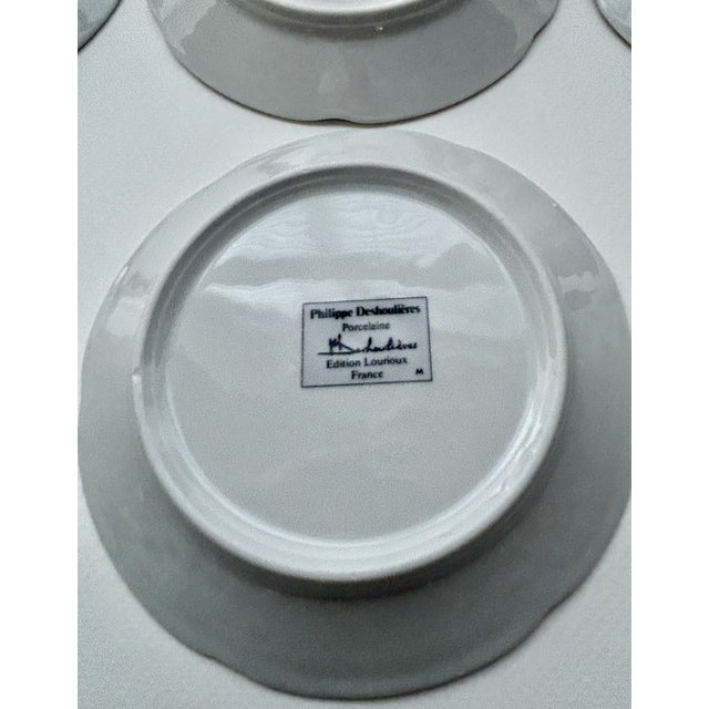 1990s Louis Lourioux, Berry Haute Porcelaine Plates - Set of 6 For Sale - Image 17 of 18