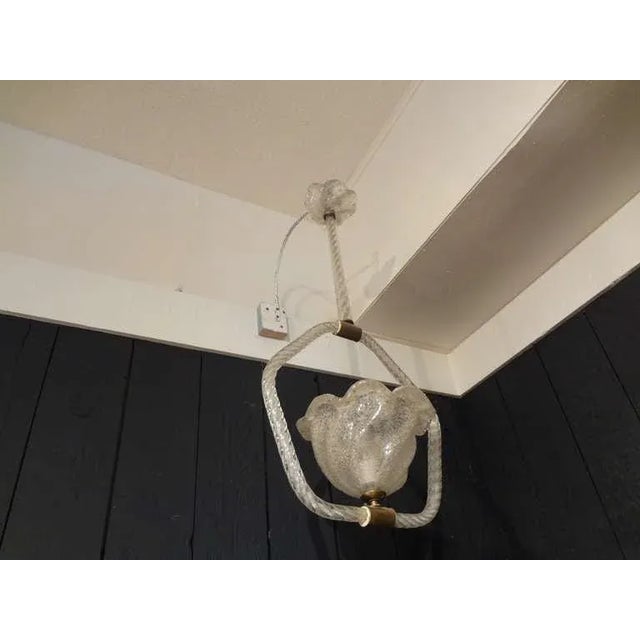Glass Venini Style Murano Glass Lantern or Chandelier For Sale - Image 7 of 9