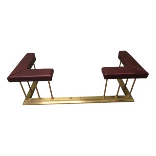 Art Deco Brass Fireside Bench, 1900 For Sale