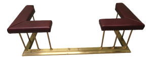 Art Deco Brass Fireside Bench, 1900
