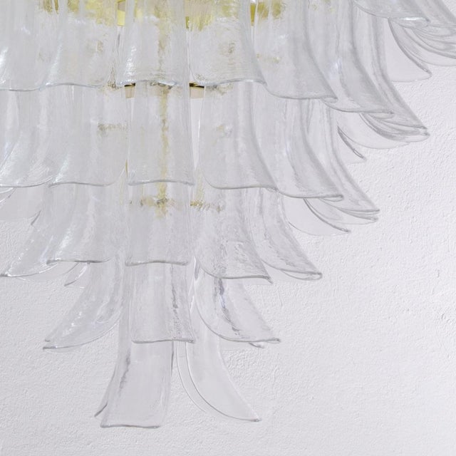 Italian Petal Suspension Lamp in Murano Glass For Sale - Image 11 of 14