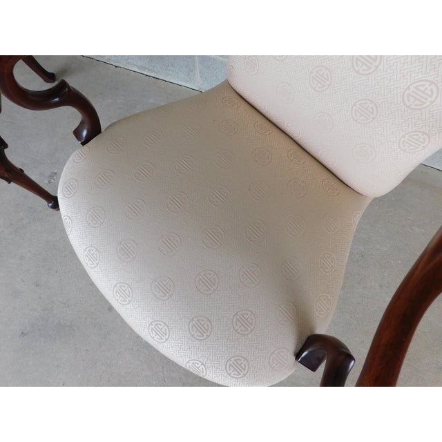 Textile Southwood Georgian Queen Anne Style Fireside Accent Arm Chairs - A Pair For Sale - Image 7 of 18