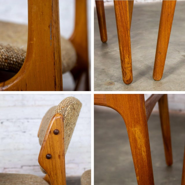 Mid to Late 20th Century Scandinavian Modern Dining Chairs Teak Model 49 by Erik Buch for o.d. Mobler Under Domus Danica Set of 8 For Sale - Image 11 of 18