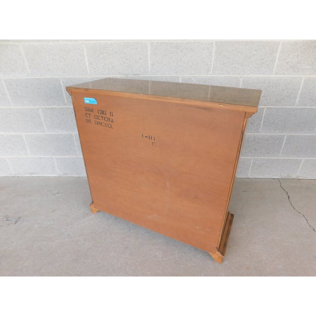 Drexel Heritage Et Cetera Georgian Style Burl Walnut Console Chest 33.5"w X 13"d For Sale - Image 17 of 18