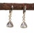 2020s Fine Trillion Tanzanite Earrings With Natural Diamonds in 14k White Gold- Set of 2 For Sale - Image 5 of 5