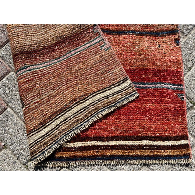1960s Handmade Turkish Rug - 39" X 84" For Sale - Image 10 of 11
