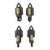 Antique Lincoln No 904 Art Deco Painted Wall Sconces - Set of 4 Rewired For Sale