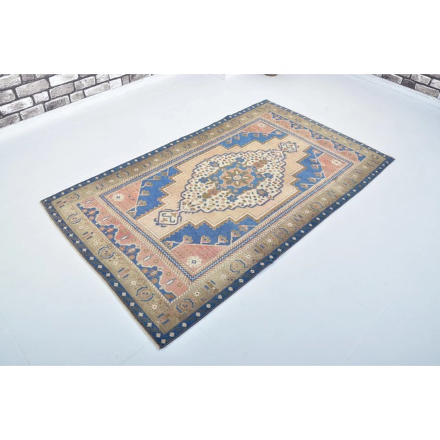 Rug & Kilim 1960s Rustic Farm House Decor Hand Knotted Rug For Sale - Image 4 of 11