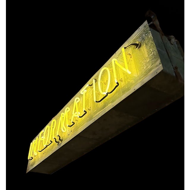 Vintage Industrial Neon “Information” Light For Sale - Image 9 of 15