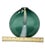 Hand-Blown Dimpled Green Glass Vase With White Stripe For Sale - Image 9 of 9