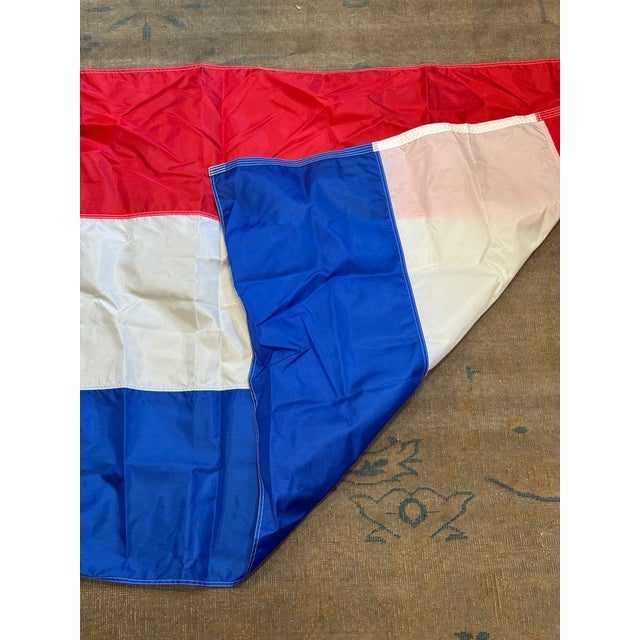 Late 20th Century Vintage France Flag For Sale - Image 4 of 4