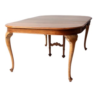 Antique Queen Anne Revival Extension Dining Table For Sale